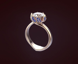 ring Steine, 83 Schmuck gold Silber bedruckbar ist bracelate Platin gem diamond engagement Diamant-ring Ohrring Hochzeit Juwel cad Saphir solitaire vintag halo Ringe 3d print model - Mito3D