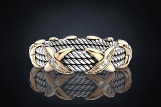 anello pietre modelli x 319 gioielli 3dprinted il design moda oro d'oro gioiello di stampa printabl stampabile la prototipazione anelli argento le 3d print model - Mito3D