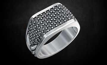 anneau de pierres taille 9 187 bijoux 3dprinted la conception mode or joyau d'impression printabl imprimable l'impression le prototypage l'anneau les anneaux d'argent 3d print model - Mito3D