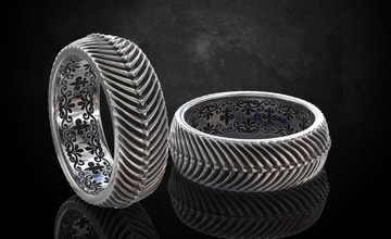 anel estilo de antiguidade tamanhos 5 11 206 jóias 3dprinted o design a moda ouro jóia imprimir printabl printable impressão prototipagem anéis prata 3d print model - Mito3D