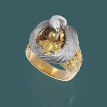 anillo de cisne sobre el huevo la joyería yuvelirnoye eksklyuziv zhivotnoye zoloto serebro exclusivo swan animal oro plata varios modelos los anillos 3d print model - Mito3D