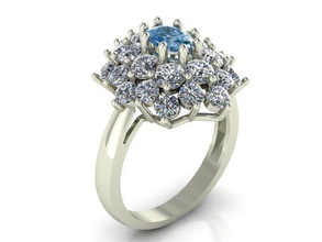 squillare t00071 diamante gemma gioiello gioielleria anelli 3d print model - Mito3D