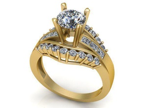 ring t00088 Schmuck diamond gem Juwel engagement gold Ringe 3d print model - Mito3D