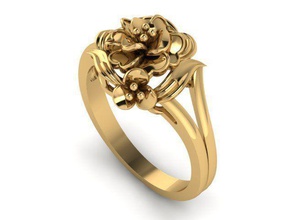 ring t00370 jewelry gold jewel jewellery rings 3d print model - Mito3D