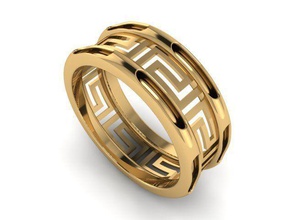 ring t00641 gold jewel jewellery jewelry rings 3d print model - Mito3D