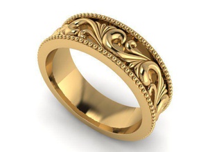 ring t00763 jewelry gold jewel jewellery rings 3d print model - Mito3D