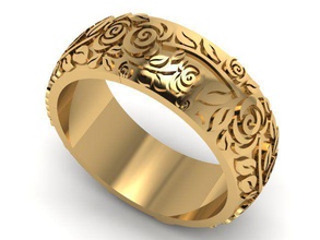 ring t00943 jewelry gold jewel jewellery rings 3d print model - Mito3D