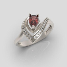 anel de espinho ruby diamantes jóias gem platina ouro prata printable brilhantes prototipagem diamante moda beleza sterling safira diamant anéis o design estilo precioso jóia 3d print model - Mito3D