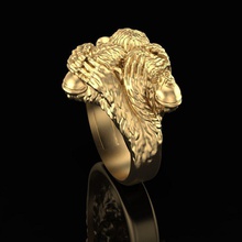 ring three monkeys jewelry gold silver jewel jewellery sterling monkey fashion gem printable rings 3d print model - Mito3D