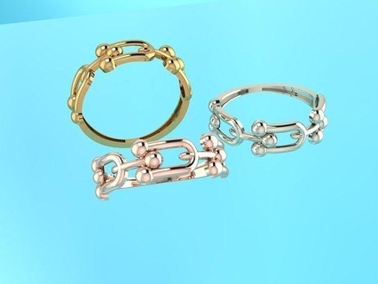 anillo tiffany joyería joya diseñando elegante hardware lujo oro Moda tornillo Boda amor modelos boucheron anillos 3d print model - Mito3D