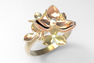 anel tiffany rosas stl impressão 3d do modelo diamantes gem gemas pedra preciosa ouro jóia jóias anéis presente de prata platina brilhantes diamante printable a moda brillant casamento 3d print model - Mito3D