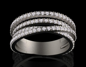 anello di tiffany gioielli sesso femminile i diamanti diamante oro argento lo smalto anelli 3d print model - Mito3D