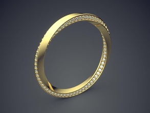 2840 yüzük minik elmaslar takı altın mücevher düğün nişan elmas parlak cad gem platin yazdırılabilir Gümüş detay tasarım 3d print model - Mito3D