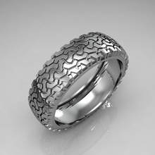 ring tire 2 jewelry stl 3dm new cnc print printing gold silver desing rings 3d print model - Mito3D