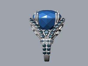 anel de topázio diamantes jóias jóia pedra preciosa gem diamante exclusiva stl arquivo 3dm 3d selo anéis 3d print model - Mito3D
