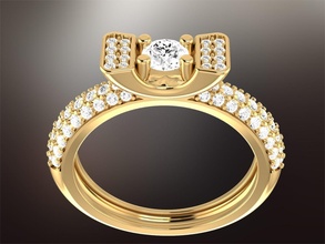 bague torche Facile élégant bijoux gemme platine luxe carat or précieux brillant accessoire mode imprimable diamant saphir beauté argent rubis 3d print model - Mito3D