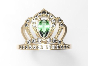 anillo de toulouse stl la joyería brillante diamant los diamantes plata compromiso gem las gemas piedras preciosas oro joya pera el platino precioso anillos zafiro topacio boda 3d print model - Mito3D