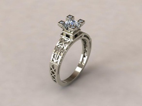 ring tower jewelry paris symbol decoration rings 3d print model - Mito3D