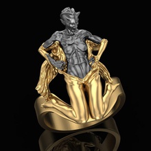 squillare trasformazione gioielleria oro argento gioiello sterlina moda stampabile gemma bellezza stampa cnc demone orrore anelli 3d print model - Mito3D
