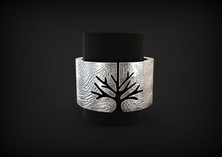 halka ağaç takı Gümüş yüzük moda yazdırılabilir platin altın sterling mücevher nişan 3d print model - Mito3D