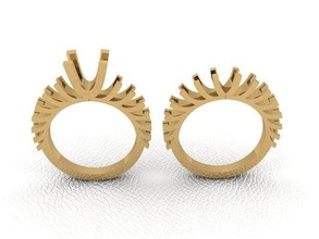 anel gêmeos 369 ouro moda beleza diamante Casamento jóia jóias joalheria pingente noivado casamento platina imprimível prata gema celebração 3d print model - Mito3D