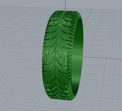 ring tyre jewelry jewel gold 3dprint wedding rings 3d print model - Mito3D