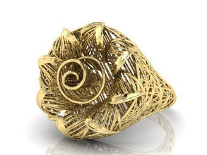 ring ultra vision gold jewel jewellery jewelry rings 3d print model - Mito3D