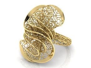 ring ultra vision gold juwel schmuck ringe 3d print model - Mito3D