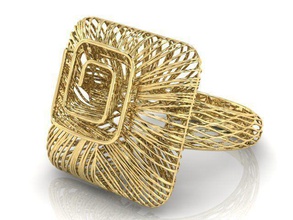 ring ultra vision gold juwel schmuck ringe 3d print model - Mito3D