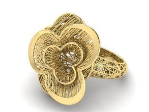 anello ultra visione gioielli oro gioiello anelli 3d print model - Mito3D