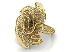 ring ultra vision hsfz-x 045 jewelry gold jewel jewellery rings 3d print model - Mito3D