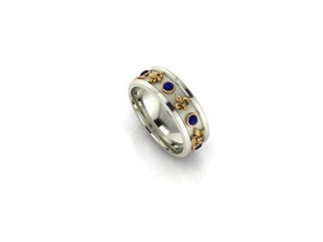 ring unisex Schmuck Hochzeit gold Silber sterling Ringe 3d print model - Mito3D