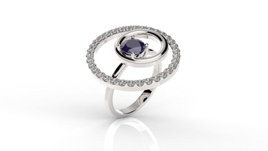ring universe jewels jewelry fashion jewel silver 3d stl obj luxury printable 3dm skp 3ds dwg gem rings jewellery 3d print model - Mito3D