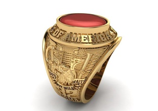 1 ring ABD takı yüzük jewery ringusa altın 3d print model - Mito3D