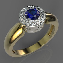 anneau v-091-r bijoux de l'anneau joyau gem le diamant précieux pierre précieuse or brillant mariage les pierres précieuses anneaux diamants bague en 3d print model - Mito3D