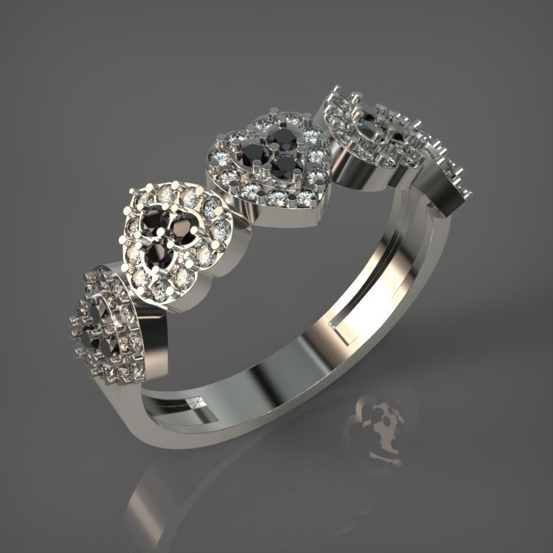 ring v-106-r jewelry jewel gem diamond precious engagement wedding jewellery platinum gemstone gold brilliant brillante brilhante diamante diamant rings 3D print model - Mito3D