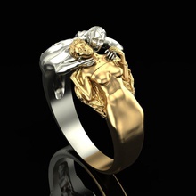 ring vampire kiss jewelry gold silver jewel jewellery fashion fantasy horrors sterling dracula twilight rings 3d print model - Mito3D