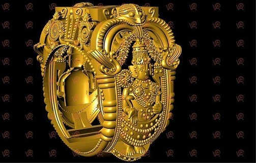 Ring venkateswara schwammig Tirupati Balaji Gold Schmuck bagwan Charakter murti Avatare Skulptur Idol Mahadev Shiva Herr Bhagwan Ringe 3d print model - Mito3D