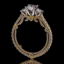 anel veraggio joalheria ouro prata imprimível diamante jóia jóias Casamento platina prototipagem noivado gema moda estilo argolas 3dprint 3d print model - Mito3D