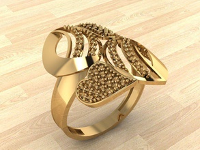 anel vring v4 jóias ouro da forma printable de prata noivado moda beleza bracelete o casamento a diamante gem jóia brilhantes elegante amor valentine anéis 3d print model - Mito3D