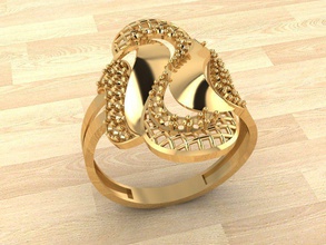 bague frange v75 bijoux or mode imprimable argent engagement beauté bracelete mariage l'amour diamant bijou gemme brillant valentin anneaux 3d print model - Mito3D