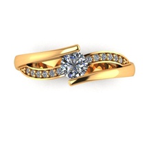 anel w17 jóias ouro diamantes a moda anéis 3d print model - Mito3D