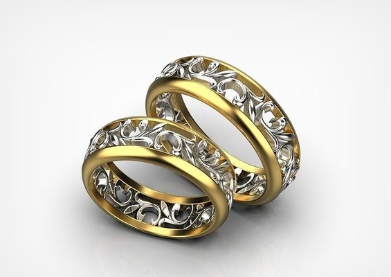 bague mariage 9024 or bijoux diamant argent bijou blanc sterling brillant gemme pendentif bracelet noir mode beauté engagement anneaux 3d print model - Mito3D