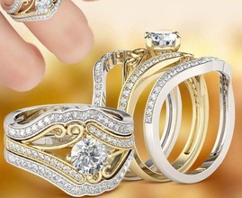 ring weeding jewelry designer gold silver rings 3d print model - Mito3D