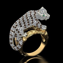 squillare bianca tigre cucciolo gioielleria stampabile oro argento smeraldo gemma diamante brillante moda bellezza sterlina zaffiro rubino vintag cad gioiello anelli 3d print model - Mito3D