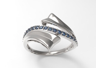 anillo de viento stl la joyería joya gem precioso el diamante boda compromiso platino piedras preciosas oro las gemas brillante esmeraldas plata los diamantes lapidry anillos 3d print model - Mito3D