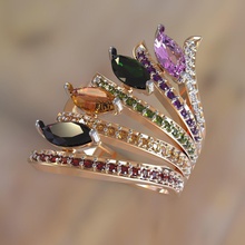anello ala marchesa 8x4 gioielli oro orecchino argento diamante gemma gioiello stampabile di fidanzamento matrimonio 3dmodel prototipo brillante 3dprint colore fan piuma la anelli 3d print model - Mito3D