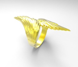 ring wings big jewelry monarch lepidopteran insect butterfly danaus rings 3d print model - Mito3D