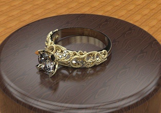 ring woman1 juwel diamant schmuck edelstein brillant ringe 3d print model - Mito3D
