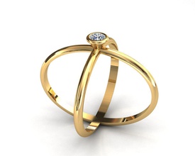 anello donna gioielli gioiello oro argento stampabile gemma diamante di fidanzamento diamanti d'oro moda bianco brillante matrimonio architettonici la decorazione anelli 3d print model - Mito3D